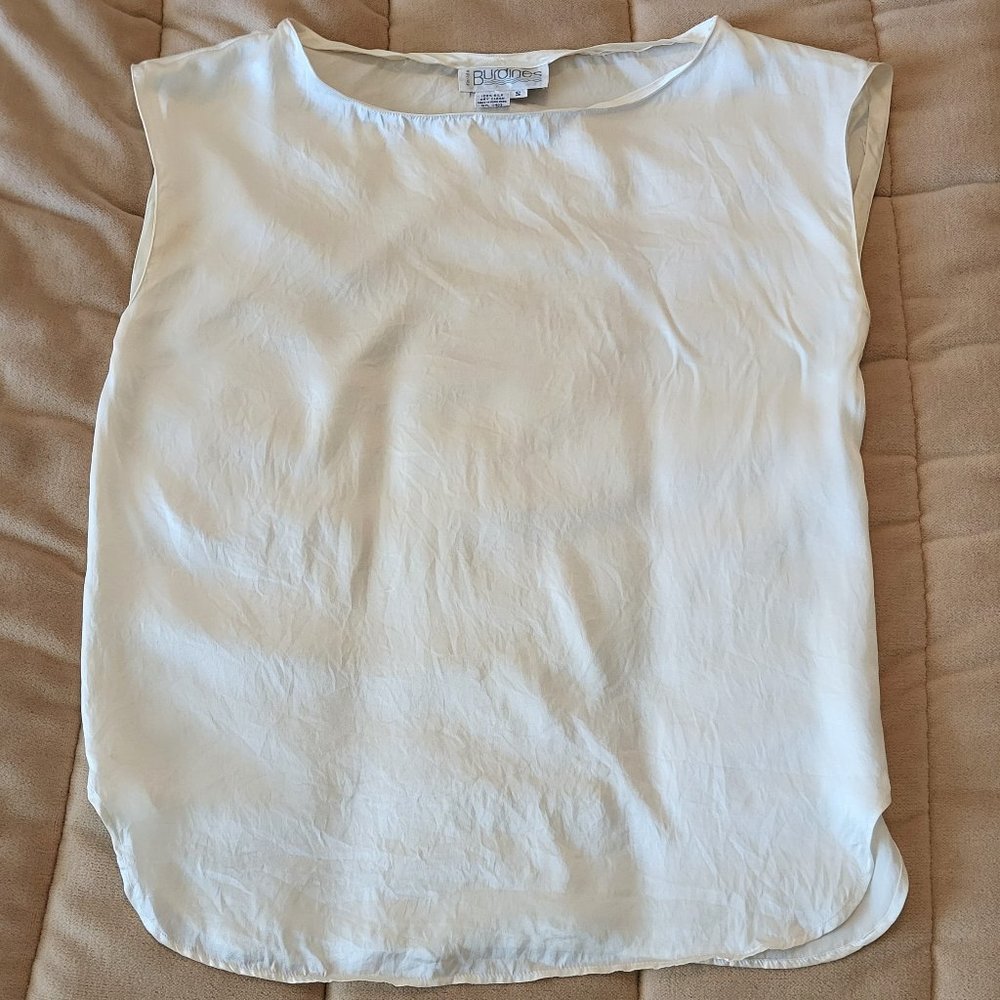 Vintage White Silk Top S